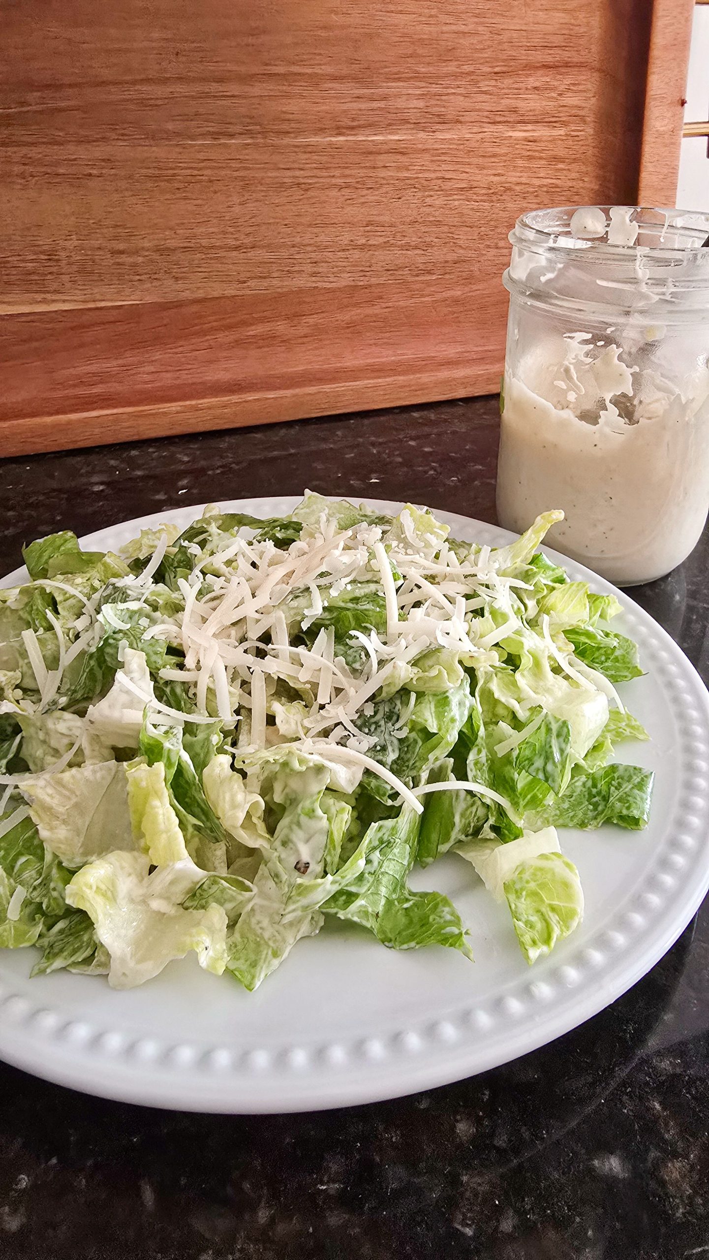 plated Caesar salad